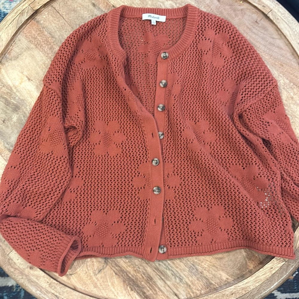 Madewell burnt orange sweater